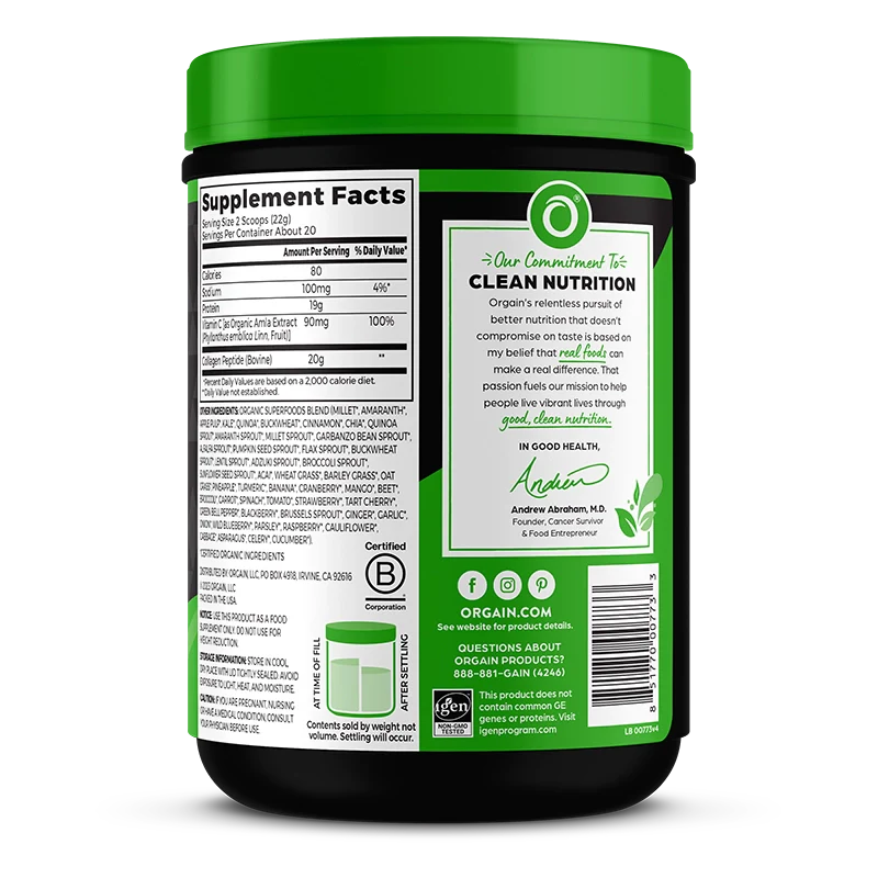 Grass-Fed Pasture Raised Collagen Peptides + Superfoods Powder - Image 3