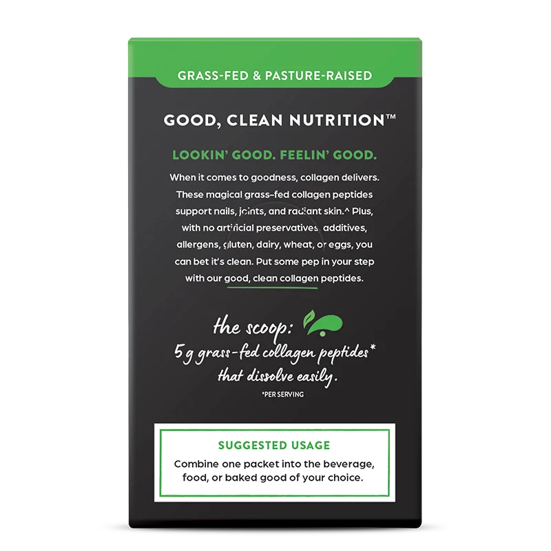 Grass Fed Pasture Raised Collagen Peptides 25 Ct Stick Pack - Image 7