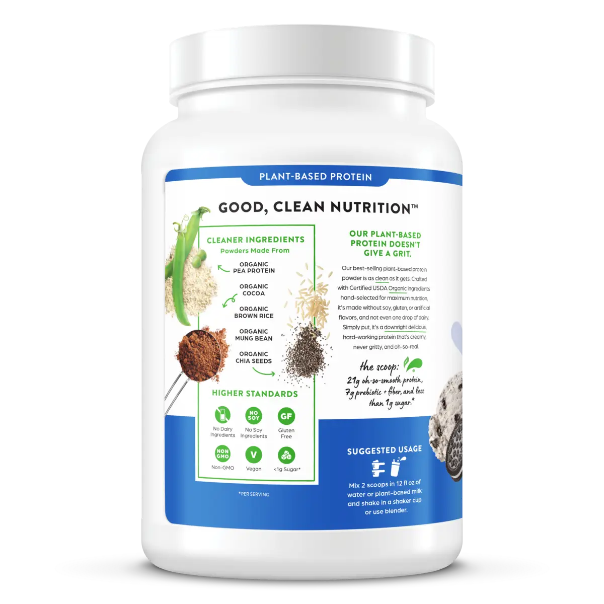 Organic Protein™ Plant Based Protein Powder - Cookies 'n Cream - Image 3