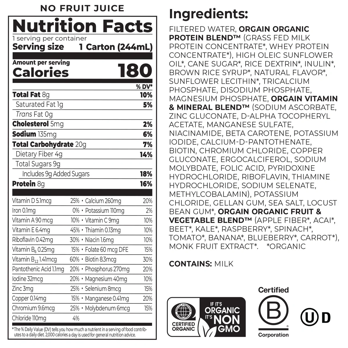 Kids Protein Organic Nutrition Shake - Fruity Cereal - Image 3