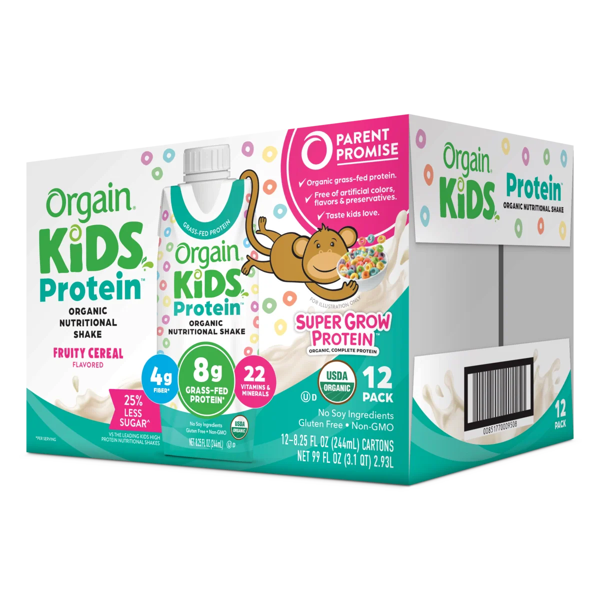 Kids Protein Organic Nutrition Shake - Fruity Cereal - Image 6