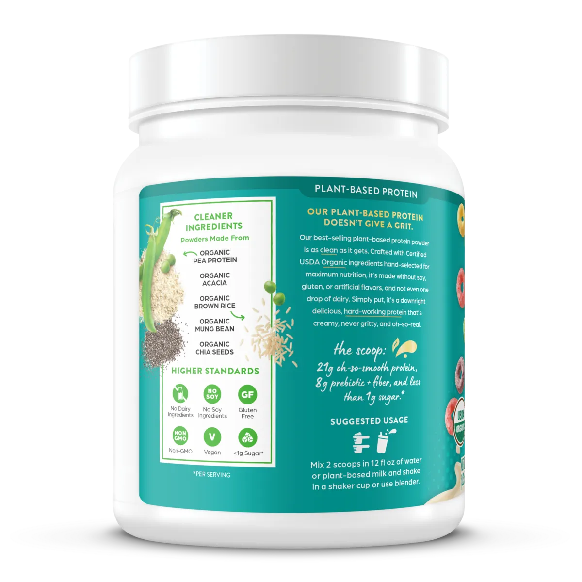 Organic Protein™ Plant Based Protein Powder - Fruity Cereal - Image 3