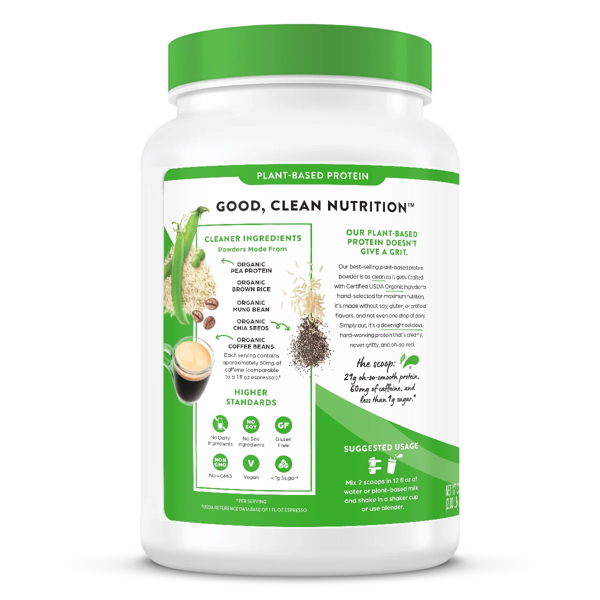 Organic Protein™ Plant Based Protein Powder - Iced Coffee - Image 3