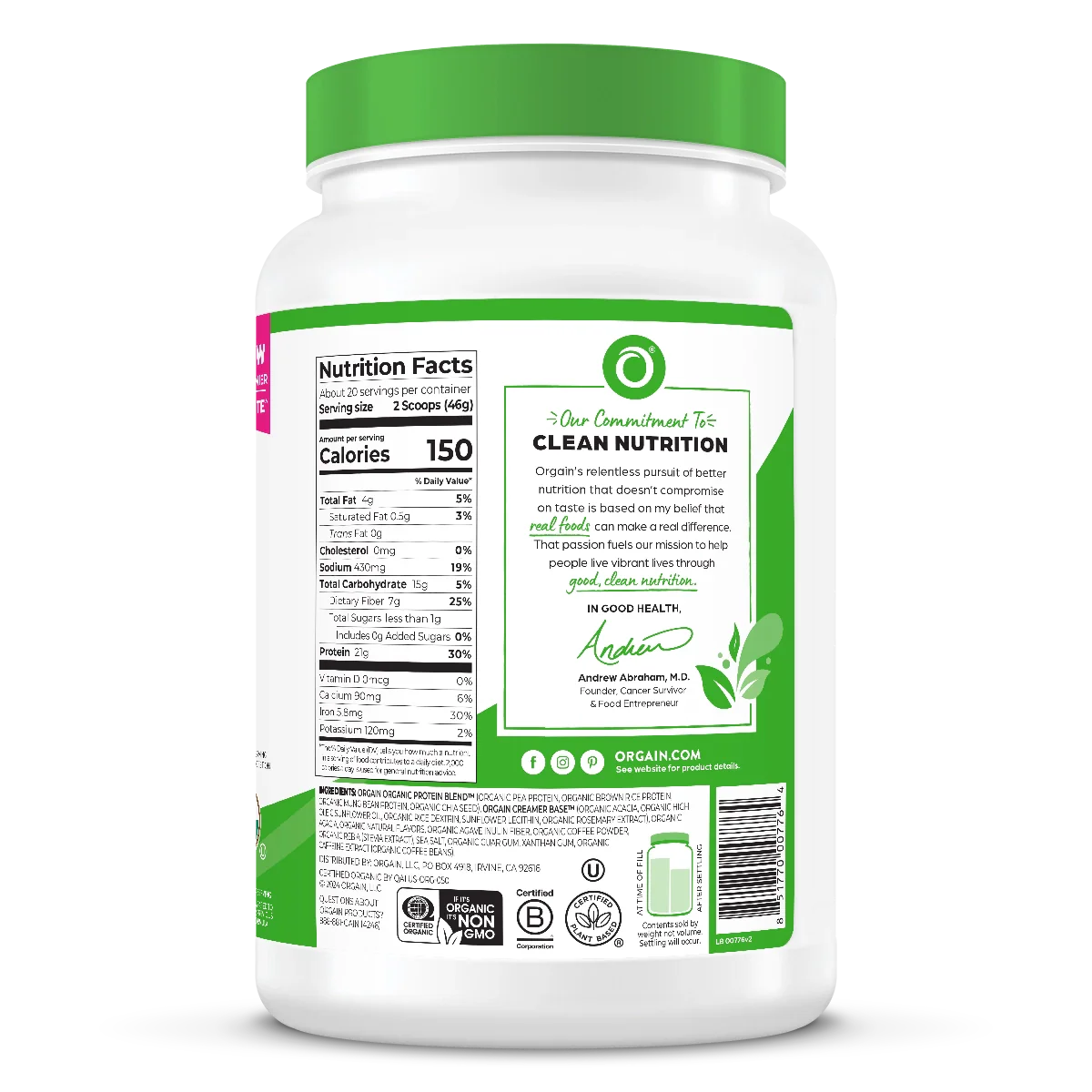 Organic Protein™ Plant Based Protein Powder - Iced Coffee - Image 4