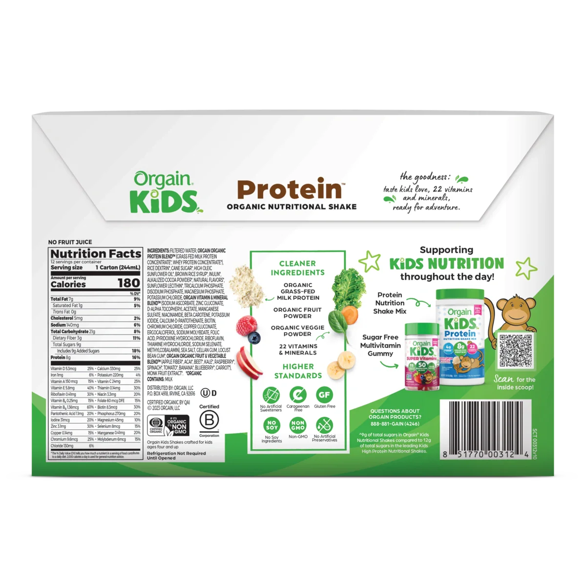 Kids Protein Organic Nutrition Shake - Chocolate - Image 7