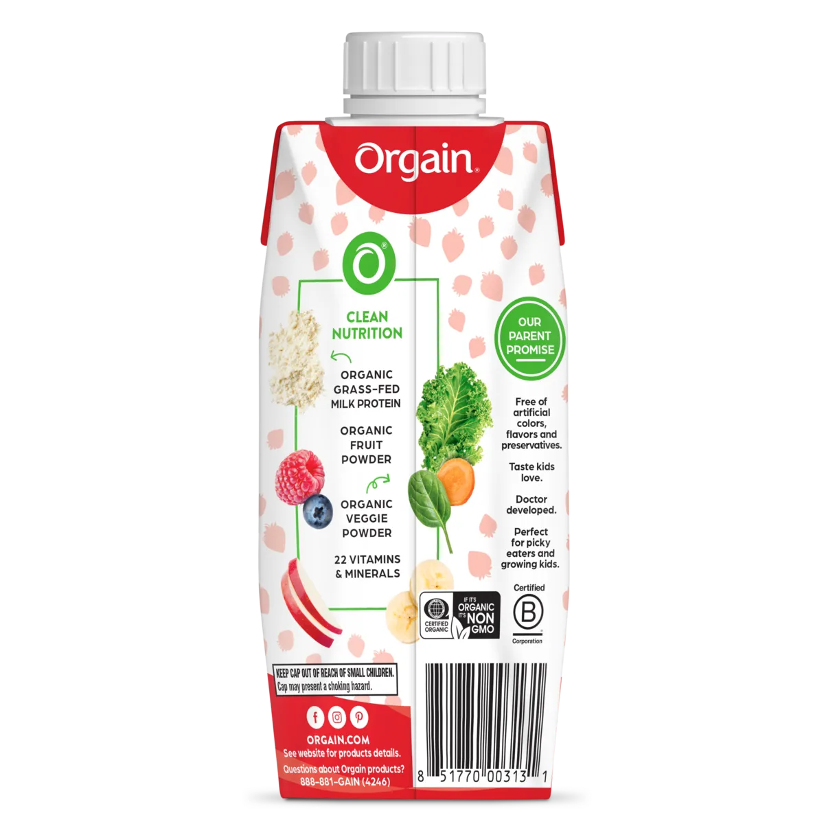 Kids Protein Organic Nutrition Shake - Strawberry - Image 6