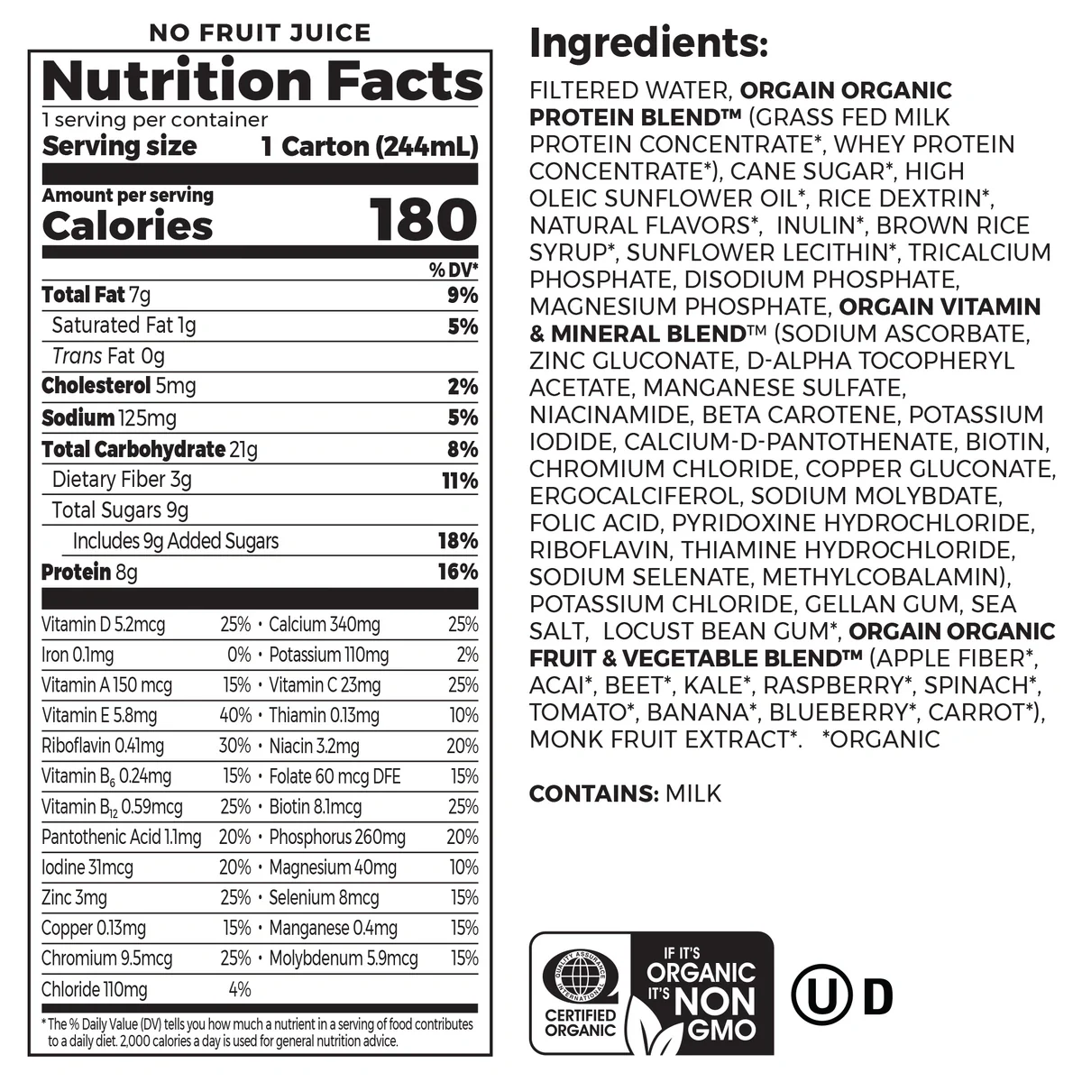 Kids Protein Organic Nutrition Shake - Vanilla - Image 3