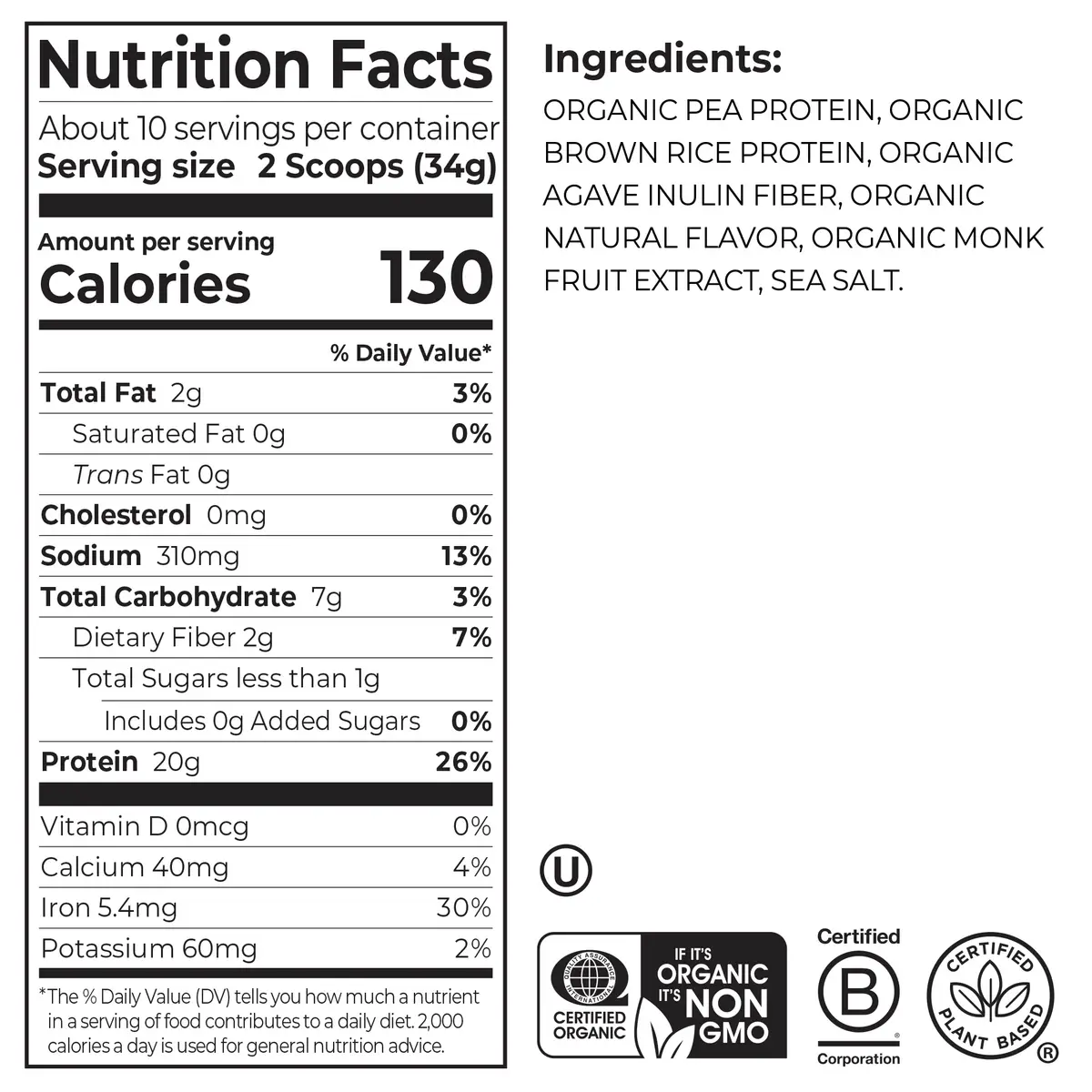 Perfect Blend Plant Protein Powder - Vanilla - Image 2