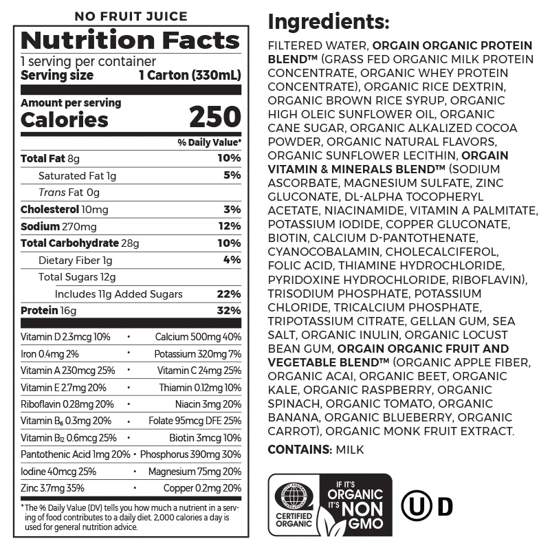 Organic Nutrition Shake - Creamy Chocolate Fudge - Image 3