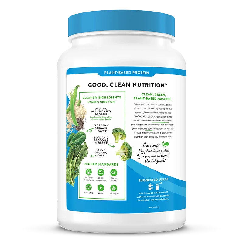 Organic Protein™ & Greens Plant Based Protein Powder - Vanilla Bean - Image 3