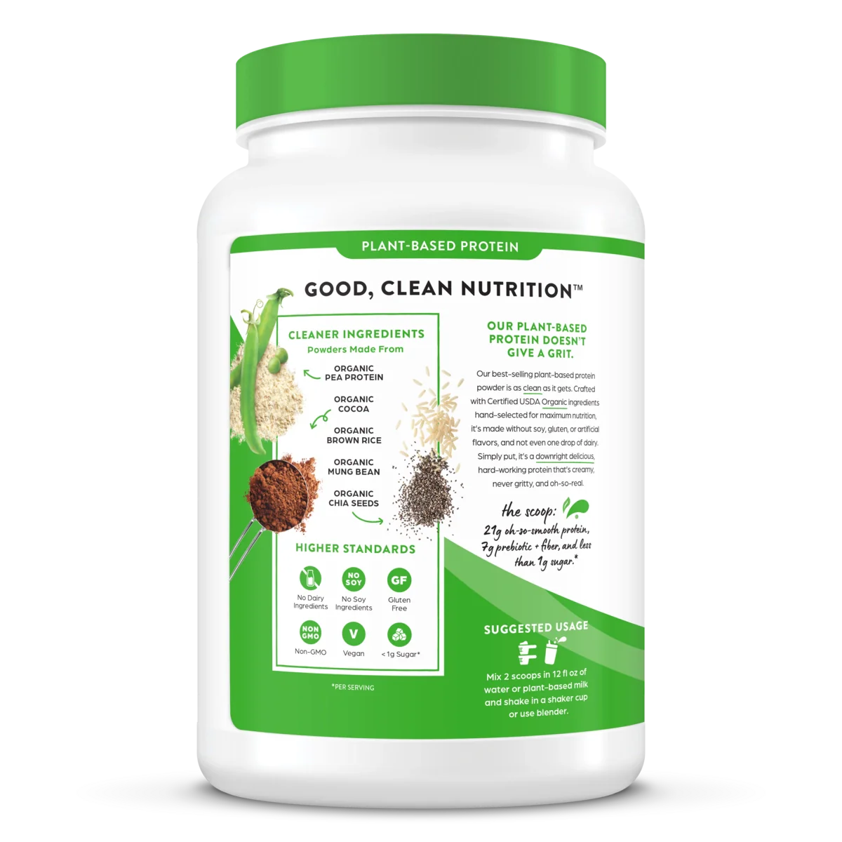 Organic Protein™ Plant Based Protein Powder - Creamy Chocolate Fudge - Image 4