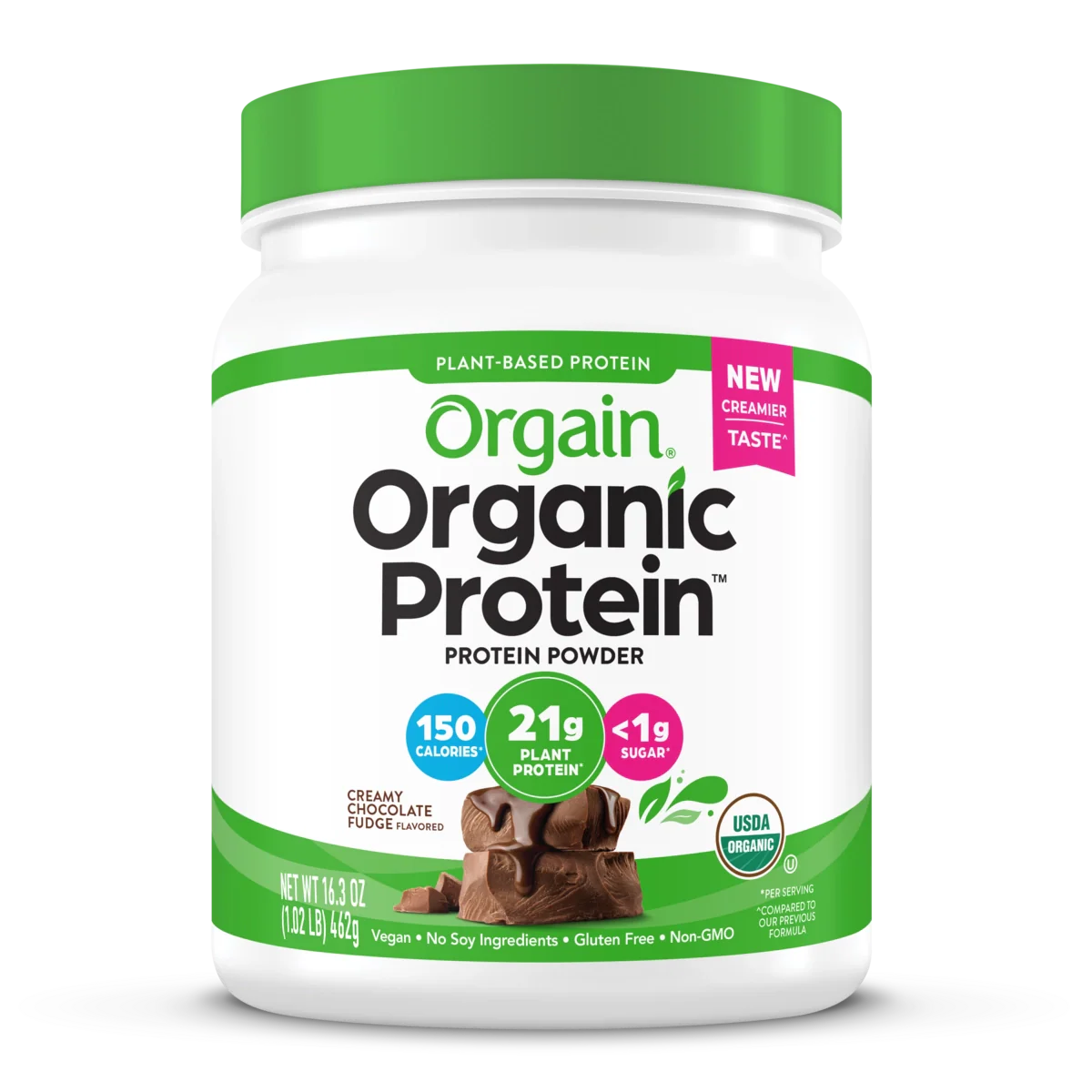 Organic Protein™ Plant Based Protein Powder - Creamy Chocolate Fudge - Image 6