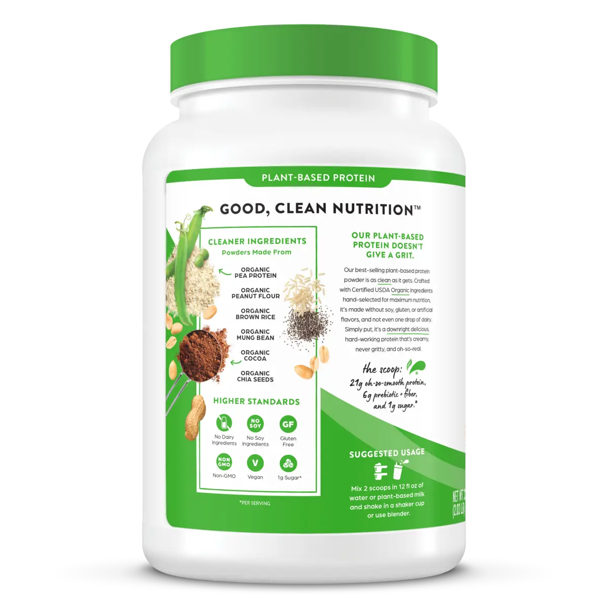 Organic Protein™ Plant Based Protein Powder - Chocolate Peanut Butter - Image 3