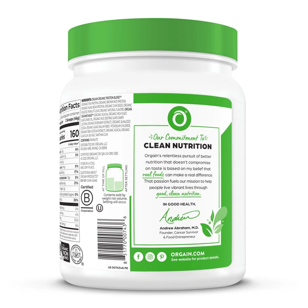 Organic Protein™ Plant Based Protein Powder - Chocolate Peanut Butter - Image 8
