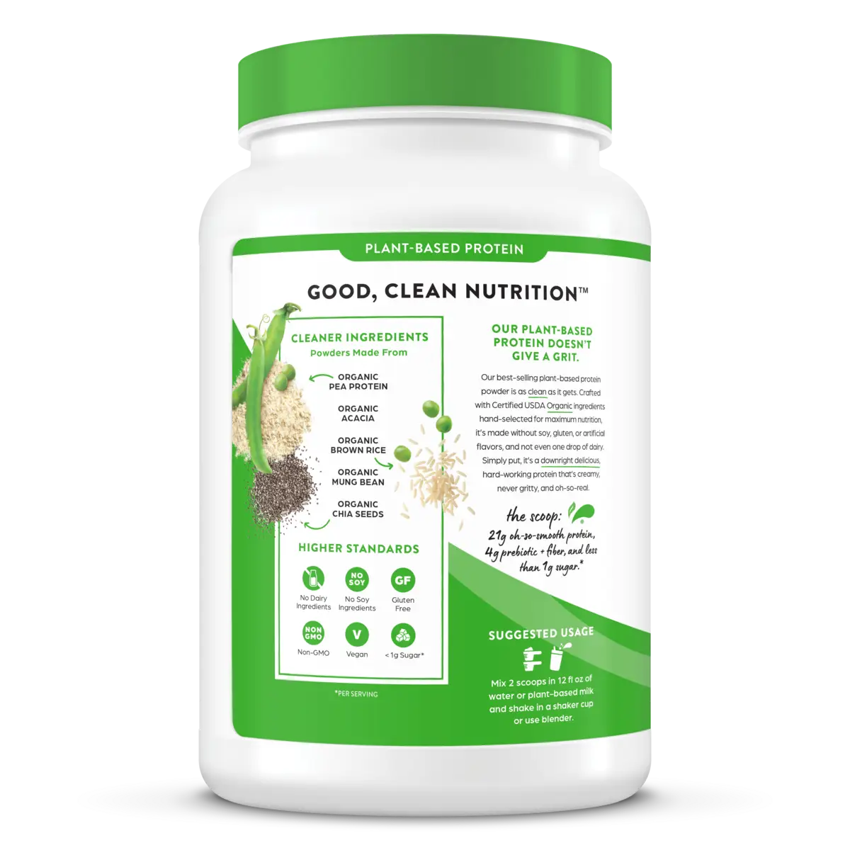 Organic Protein™ Plant Based Protein Powder - Vanilla Bean - Image 3