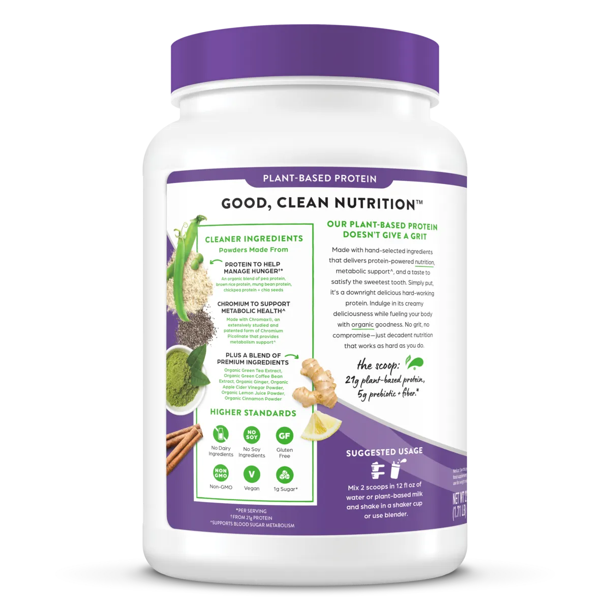 Organic Protein Powder + Metabolism Blend Vanilla Bean - Image 3