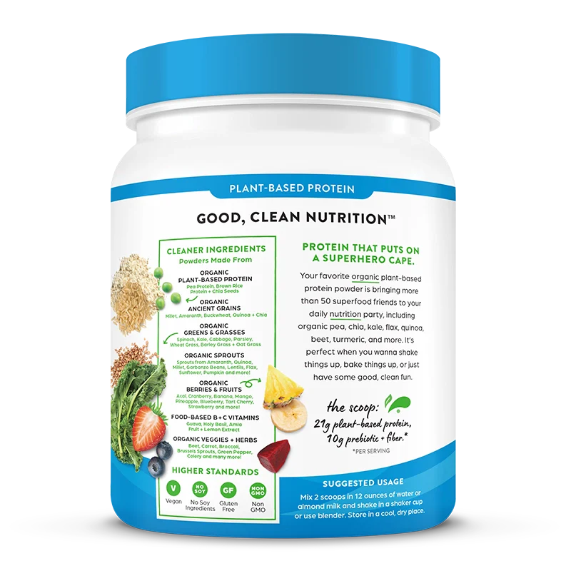 Organic Protein™ & Superfoods Plant Based Protein Powder - Creamy Chocolate Fudge - Image 7