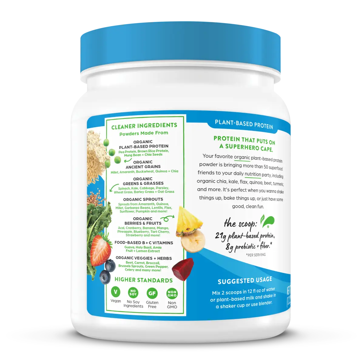 Organic Protein™ & Superfoods Plant Based Protein Powder - Vanilla bean - Image 7