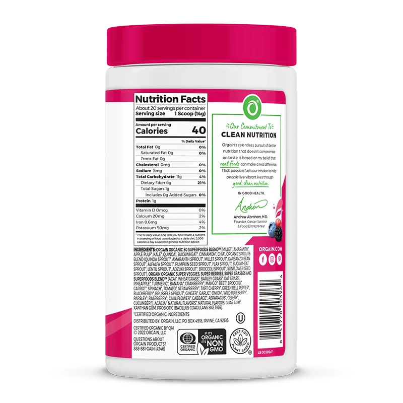Organic Superfoods Probiotics Powder - Berry - Image 4