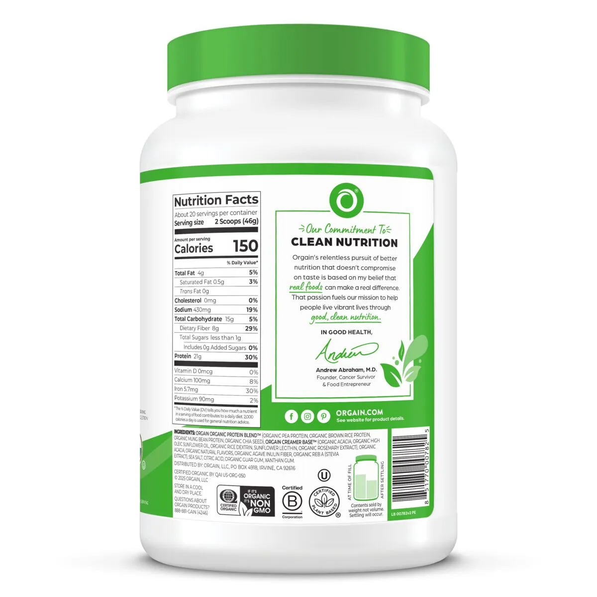 Organic Protein™ Plant Based Protein Powder - Strawberries & Cream - Image 4