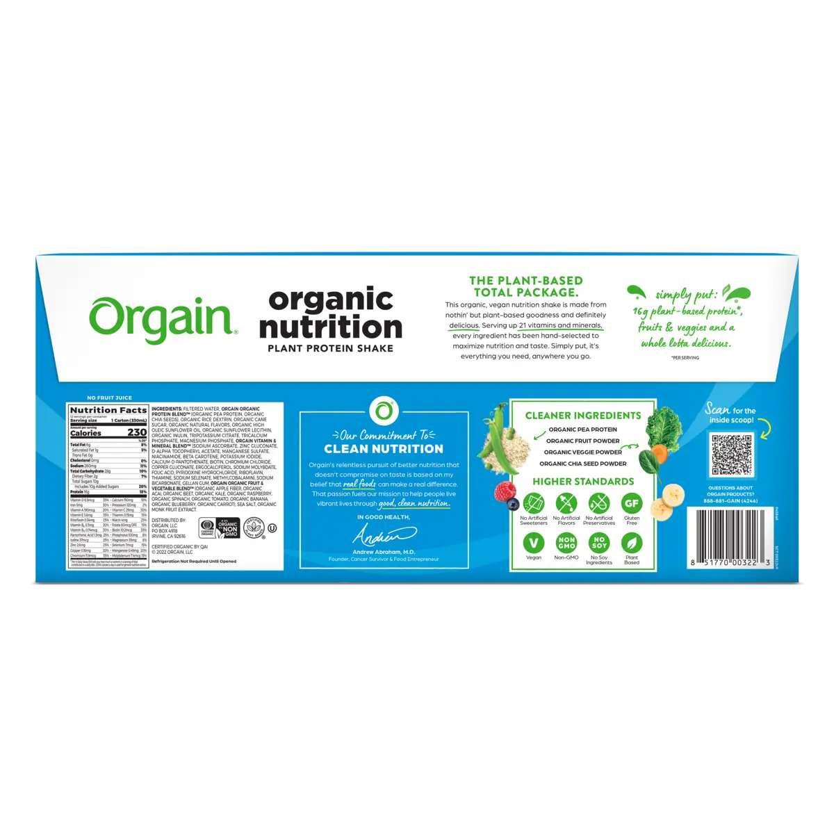 Vegan Organic Nutrition Shake - Vanilla Bean - Image 5